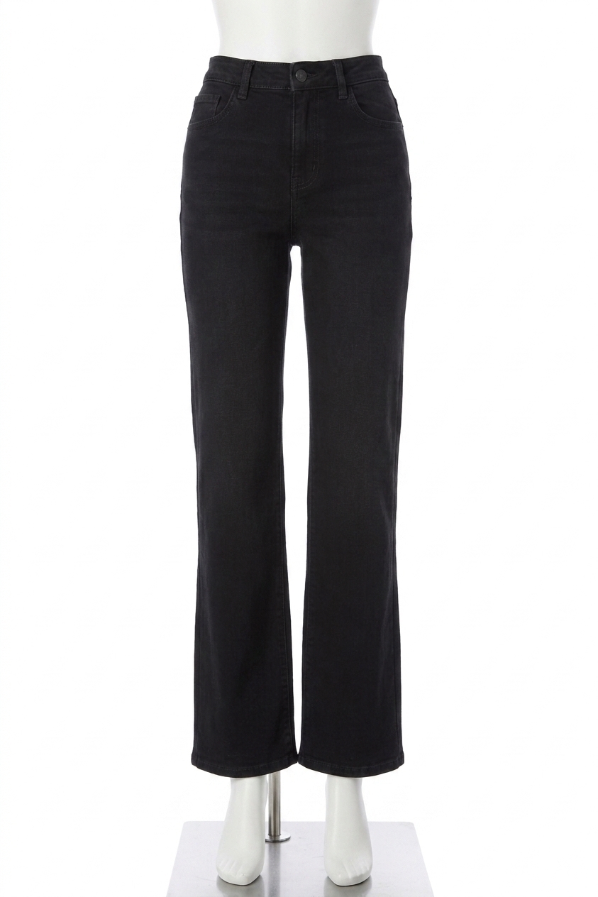 New Free People Sabine Slim A-Line Jeans In Black